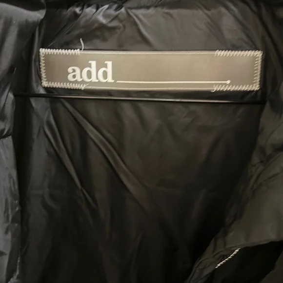 🔥🔥🔥ADD Black Puffer Hooded Down Jacket Coat Size 2 - Picture 6 of 13